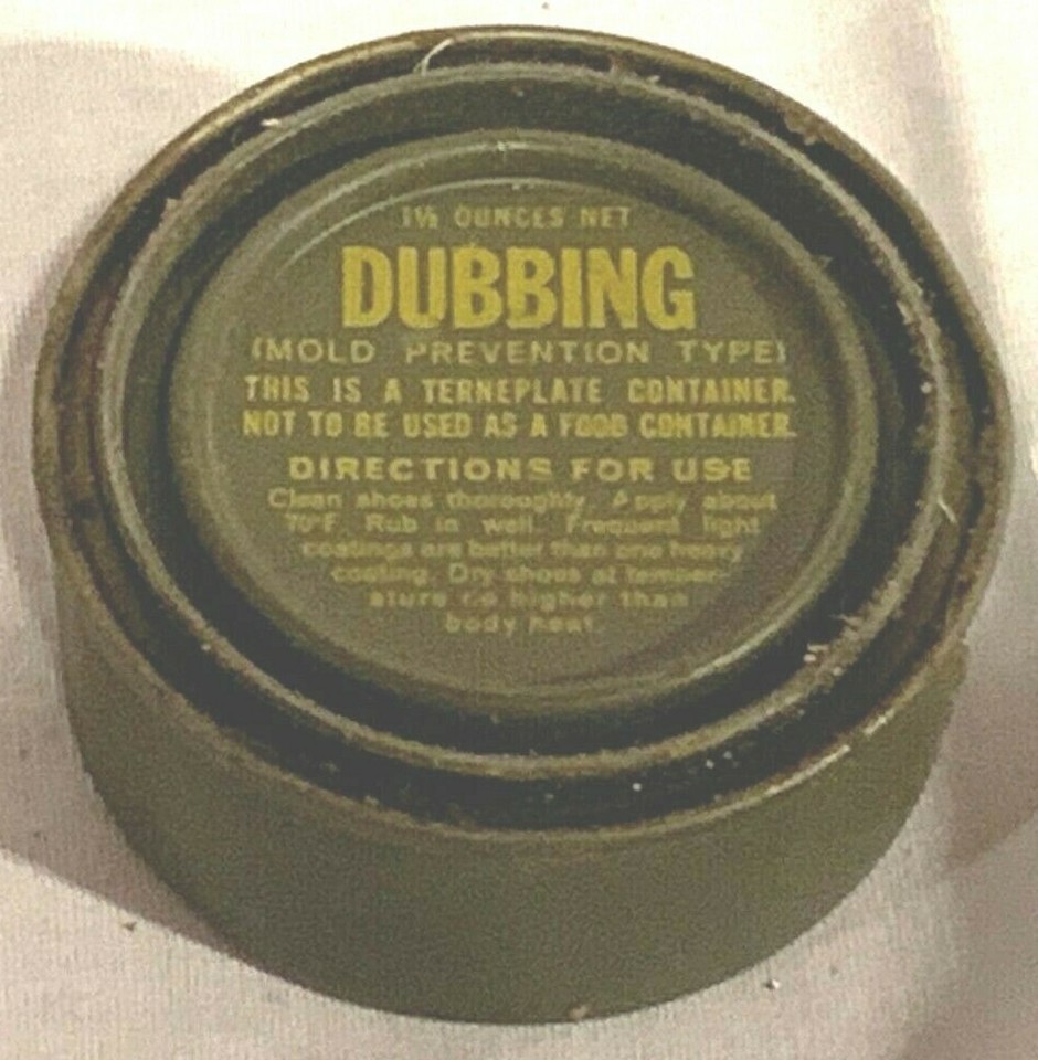 VINTAGE WWII MILITARY 1 1/2 OZ BOOT MOLD PROTECTANT DUBBING POLISH WATERPROOFING - $12.38