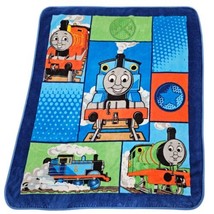 Thomas Train Engine Toddler Baby Blanket Throw Plush Soft Blue 2011 Percy James - £19.69 GBP