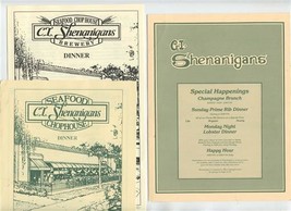 3 C I Shenanigan&#39;s Seafood Chophouse Brewery Menus Spokane Washington 1985  - £22.10 GBP