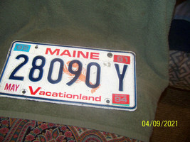 automotive    state license plate   {maine} - $8.00