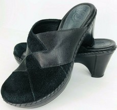 Nurture Caden Black Suede Leather Snake 6.5 M  Mules Clogs Slip On Shoes  - £35.88 GBP