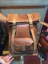 vintage Leather backpack, leather rucksack, leather backpack for travel trip  - £147.05 GBP