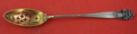 Georgian by Towle Sterling Silver Olive Spoon Original Gold Wash 6 1/4&quot; - £85.51 GBP