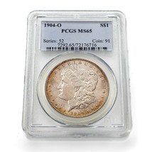 1904-O Silver Morgan Dollar Graded by PCGS as MS-65! Gorgeous Coin - £217.60 GBP