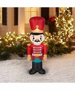 Holiday Time Toy Soldier Christmas Inflatable Lights Up Yard Decor 4 Feet - $43.43 CAD