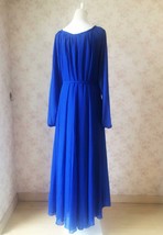 Coblat Blue Long Chiffon dress Women Summer Loose Fitting Chiffon Maxi Dress image 2