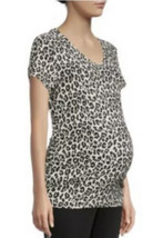 Time And Tru Maternity Leopard Short Sleeve T-SHIRT Sz M 8-10 - £14.56 GBP
