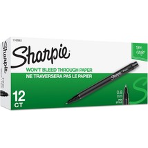 Sharpie Pen Permanent Fine Point 12/BX Black 1742663DZ - $35.14