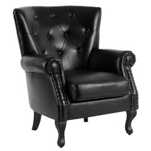 MOJAY Modern Living Room Chair, Faux Leather Accent Chair Armchair With ... - $181.25