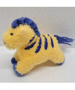 Vintage Gymboree Baby Yellow Blue Zebra Mini Plush Finger Puppet - $329.19 MXN