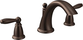 Moen Brantford Oil Rubbed Bronze 2-Handle Deck Mount Roman Tub Faucet, T4943Orb - £232.13 GBP