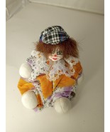 Vintage Shanghai Orient Artex Collectible 4&quot; Clown Doll Rare Shelf Sitter - $245.85 MXN