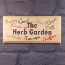 The Herb Garden Sign, Allotment Vegetable Patch Grandad Shed Workshop Pl... - $12.46