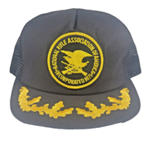 National Rifle Association Snapback Trucker Hat Black Gold Scrambled Eggs NRAUSA - £11.44 GBP