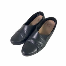 Clarks Clogs Heels Women&#39;s Size 9 Black Comfortable Slip-On Footwear Business - £17.03 GBP