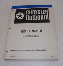 Chrysler Outboard Service Manual 20 HP &amp; 30 HP - £13.32 GBP