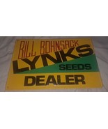 Lynks Seeds Dealer Tin Sign Bill Bohnsack Vintage Original  - £135.17 GBP