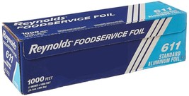 REYNOLDS FOODSERVICE FOIL 611 STANDARD ALUMINUM FOIL 1000FT - £40.97 GBP