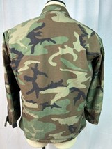 VTG 80s U.S. Airforce Combat Camo Woodland Coat Shirt Medium Regular w/ Patches - £11.89 GBP