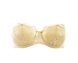 AGENT PROVOCATEUR Womens Bra Padded Elegant Lace Floral Ivory Size UK 36A - $80.79