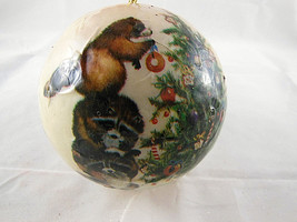 Barry Patch Christmas Ornament Decoupage Forest  Christmas 1977 Reflecti... - £6.06 GBP