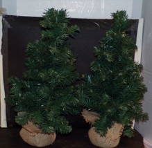 TWO-EXTRA Large Village Pine Trees - 22&quot; Tall Goes Well With Any Village - £11.80 GBP