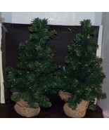 TWO-EXTRA LARGE VILLAGE PINE TREES - 22&quot; TALL GOES WELL WITH ANY VILLAGE - £11.68 GBP