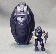Halo Mega Bloks Construx Drop Pod Metallic Purple Elite Covenant Storm Figure - £14.09 GBP