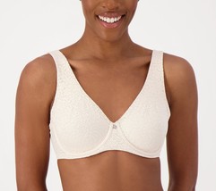 Breezies Floral Lace Underwire Support Bra Champagne, 40 C - £19.74 GBP