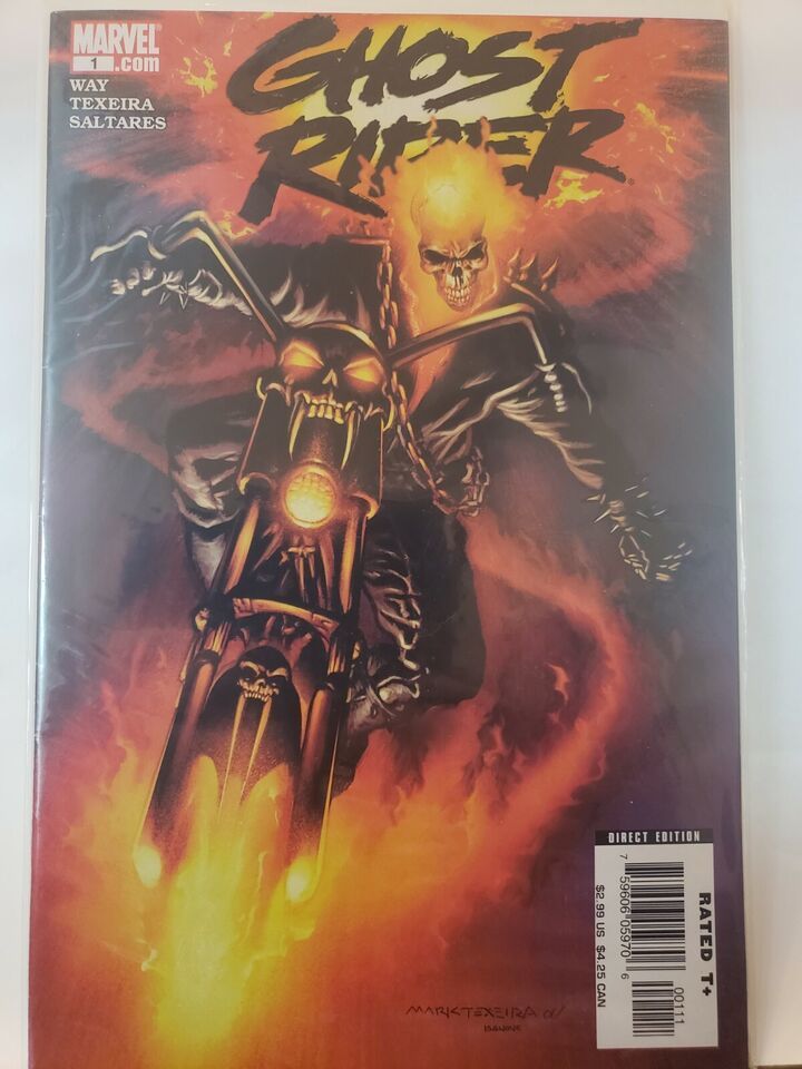 Primary image for Marvel Comics Ghost Rider #1  Way Texeira Saltares  Direct Edition