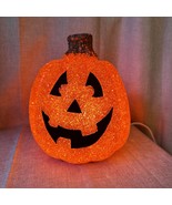 Vintage 7” Seasons Halloween Melted Plastic Popcorn Crystal Jack O Lante... - €23,77 EUR