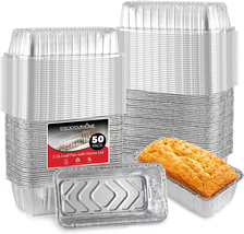 Stock Your Home Disposable Aluminum Loaf Pans with Lids, 2 Lb (50 Pack) ... - £30.29 GBP