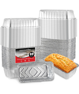 Stock Your Home Disposable Aluminum Loaf Pans with Lids, 2 Lb (50 Pack) ... - £30.37 GBP