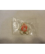Vintage M&amp;M&#39;s Orange Hot Air Balloon Lapel Pin Tie Tac 1&quot; MIP - $6.95