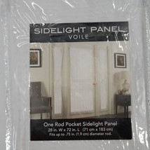 White Door Panel Voile 28 x 72 - £12.74 GBP