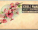 Schulz Pianos Made in Chicago Flowers Embossed Unused Advertising DB Pos... - £3.07 GBP