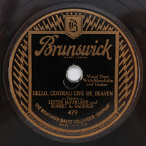 Lester McFarland, R. Gardner - Hello, Central! Give Me Heaven 1930 78rpm Record - £11.46 GBP