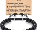  Graduation Gift, Men&#39;S Compass Bracelet with Black Onyx and Tiger Eye S... - $26.96