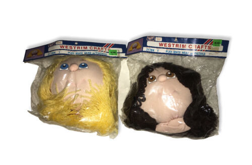 Westrim Crafts Play-Mate Head with Pigtails Set of 2 Blonde & Brown Hair - $16.70