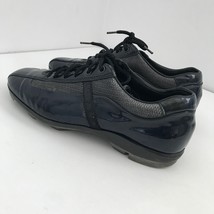 Prada Driving Sneaker 38Blue Patent Leather Shoes Lace Up Tie Comfort Walking - £115.85 GBP
