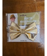 Amscan Gold Bow Tie Party Accessory Costume Halloween Elastic Neckband NIP - $130.45 MXN