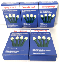 Battery Operated Lights LED 15 Ct Dome Warm White Decor Merry Brite LOT OF 5 - £22.71 GBP