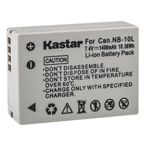 Kastar New 7.4V 1400mAh Recharger Li-ion Battery for Canon NB-10L - £13.32 GBP