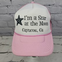 Im A Star At The Moon Trucker Hat Pink OSFM Snapback Rope Front Decky Ba... - £11.78 GBP