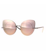 Round Cateye Sunglasses Womens Fashion Rims Behind Lens Shades - £8.66 GBP