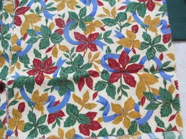 Fabric Red Rooster Runner Fall Leaves Red Dk Green Blue Ribbon 27&quot; x 14&quot;  $2.00 - £1.49 GBP