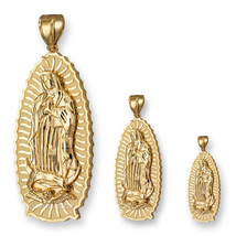 Authenticity Guarantee 
14K Gold Our Lady of Guadalupe Virgin Mary Pendant (S... - £160.04 GBP+