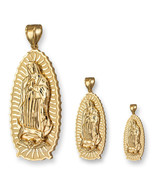 14K Gold Our Lady of Guadalupe Virgin Mary Pendant (S/M/L, yellow, white... - $6,281.85 MXN+