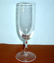 Wedgwood Barbara Barry Oval Link Stem Crystal Champagne Flute 8.75&quot;H Germany New - £17.44 GBP
