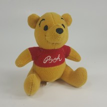 Disney Winnie The Pooh Stuffed Plush  Red Sweater 4” QHH6W - £6.39 GBP